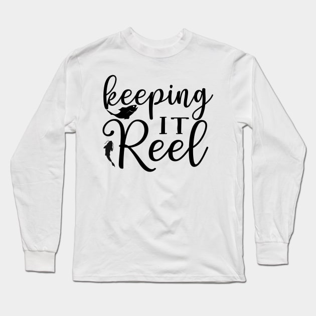 Wishing I Was Fishing - Less Talk More Fishing - Gift For Fishing Lovers, Fisherman - Black And White Simple Font Long Sleeve T-Shirt by Famgift